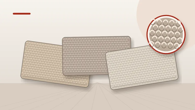 Berber carpet: a practical buying guide Illustration of neutral loop-pile carpet samples with enlarged yarn texture